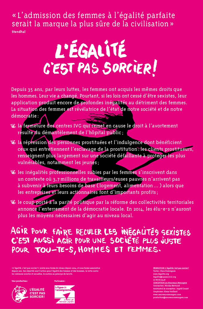 L&rsquo;égalité, c&rsquo;est pas sorcier !